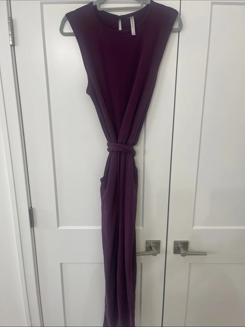 Fabletics Deep Plum Sleeveless Knit Jumpsuit